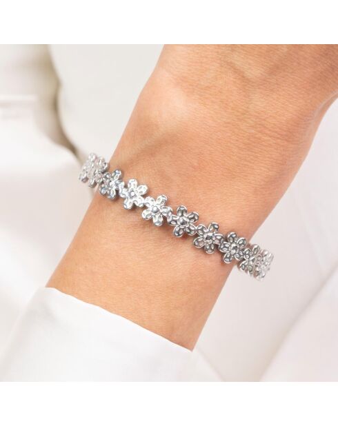 Bracelet en acier argenté