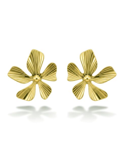 Boucles d'oreilles en Acier Laura dorées