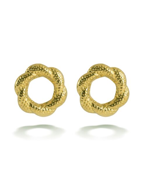 Boucles d'oreilles en Acier Aline dorées