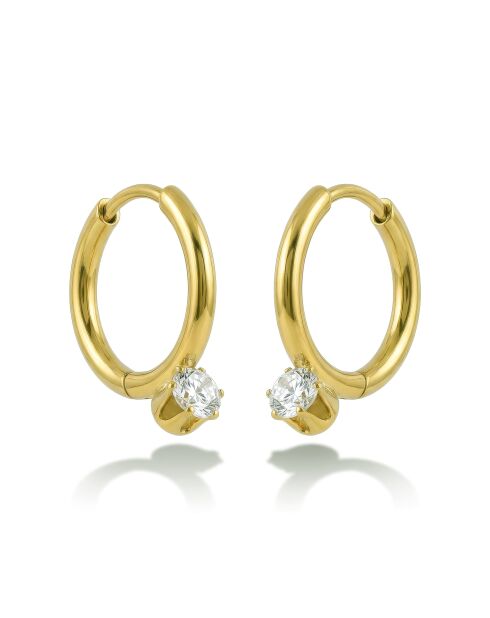 Boucles d'oreilles en Acier Charlotte dorées