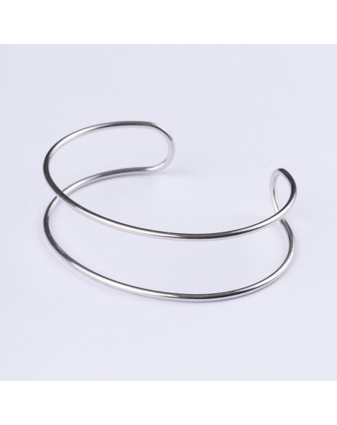 Bracelet en acier argenté