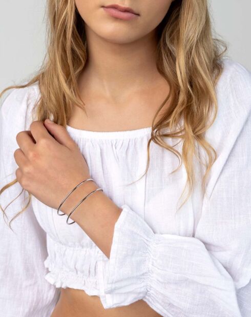 Bracelet en acier argenté