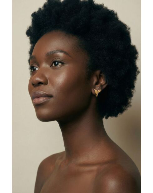 Boucles d'oreilles en Acier Julie dorées