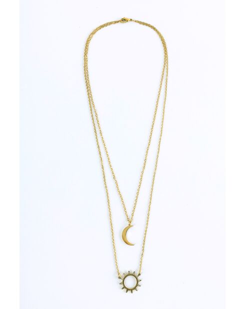 Collier en Acier Claire doré