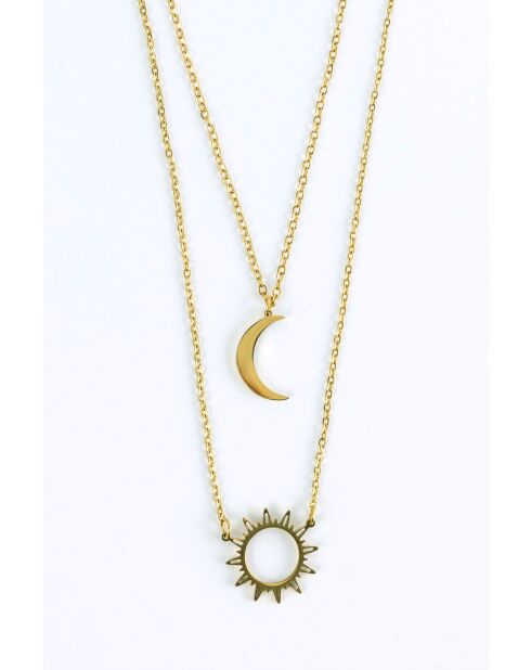 Collier en Acier Claire doré