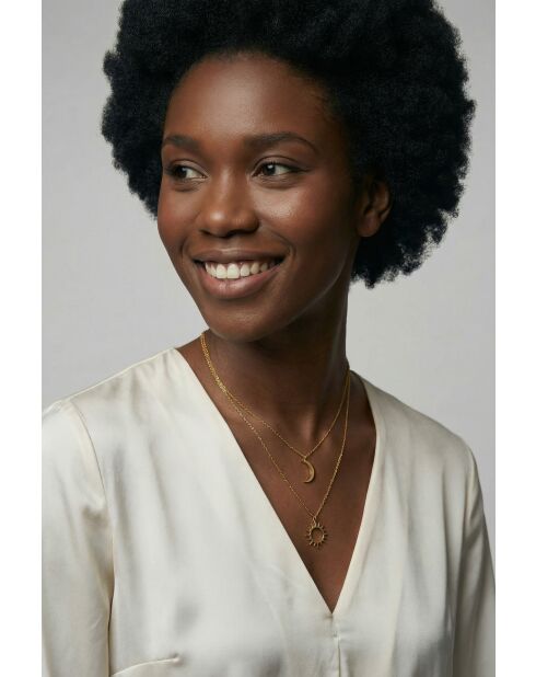 Collier en Acier Claire doré