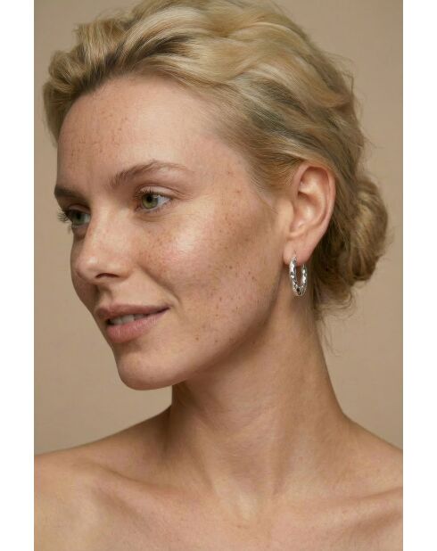 Boucles d'oreilles en Acier Kelly argentées