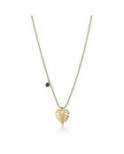 Collana Katherine in acciaio placcato oro giallo e malachite sintetica oro/verde