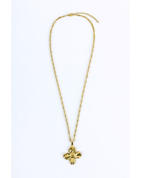 Collier en Acier Élodie doré