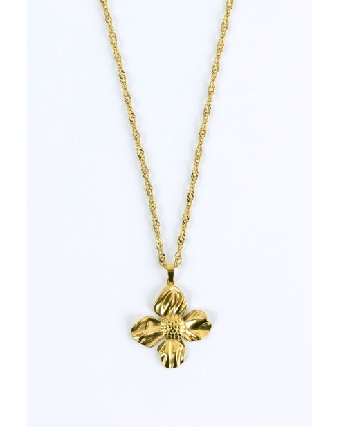 Collier en Acier Élodie doré