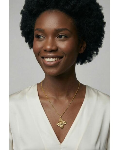 Collier en Acier Élodie doré