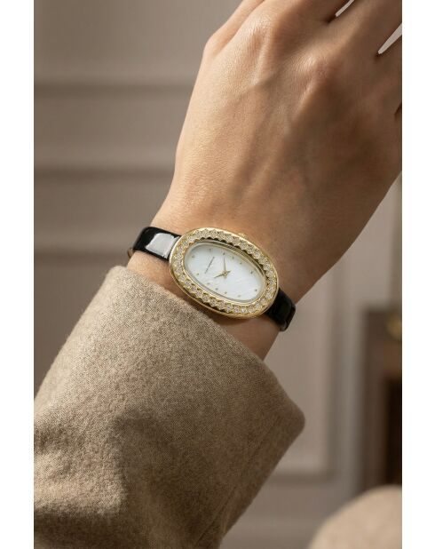 Montre analogique  en cuir EKR-BC001Q10G noire