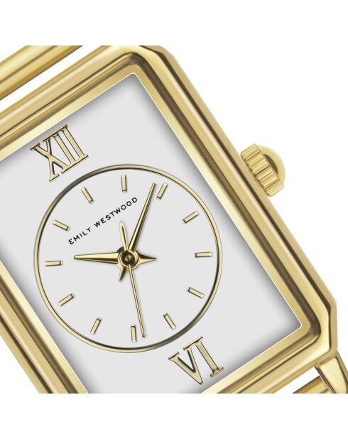Montre analogique  en Acier dorée