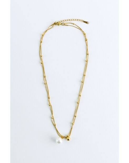 Collier en Acier Aurélie doré