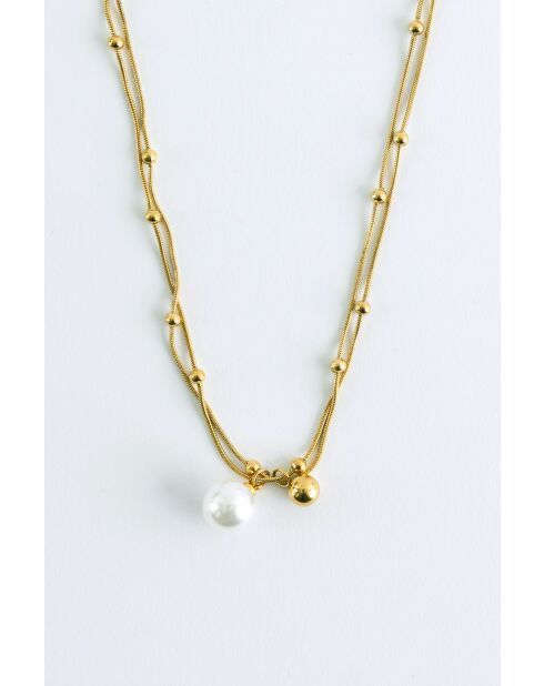 Collier en Acier Aurélie doré