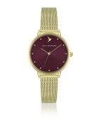 Montre analogique  en Acier EKK-3414 dorée