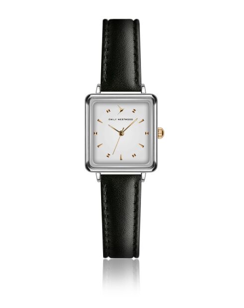 Montre analogique  en cuir EHB-BS001Q14S argentée