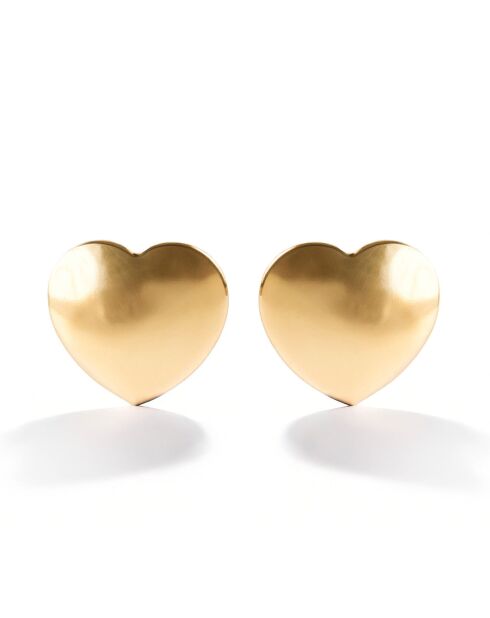 Boucles d'oreilles en acier plaqué or jaune dorées