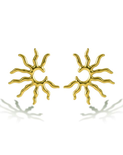 Boucles d'oreilles en Acier Laëtitia dorées