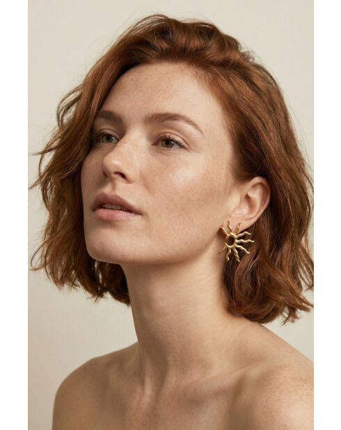 Boucles d'oreilles en Acier Laëtitia dorées