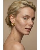 Boucles d'oreilles en Acier Amandine dorées
