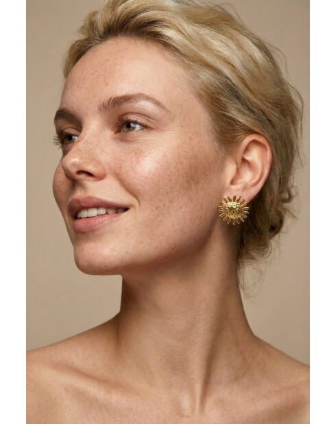 Boucles d'oreilles en Acier Céline dorées