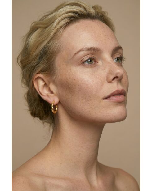 Boucles d'oreilles en Acier Océane dorées