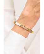 Bracelet en Acier et zircon Ludivine doré