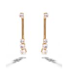 Boucles d'oreilles en Acier et zircon Ingrid dorées