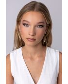 Boucles d'oreilles en Acier et zircon Ingrid dorées