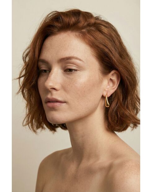 Boucles d'oreilles en Acier Coralie dorées