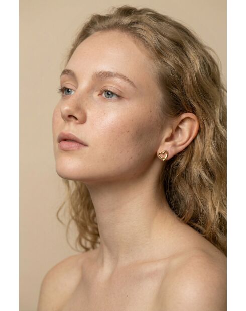 Boucles d'oreilles en Acier Elsa dorées