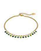 Bracelet en Acier, émail Tiphaine doré/vert