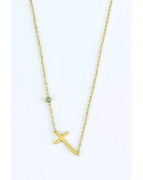 Collier en Acier Marie doré