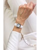Montre analogique  en cuir EHA-BS004Q14G blanche