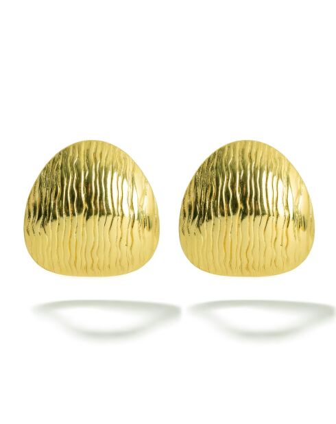 Boucles d'oreilles en Acier Floriane dorées