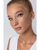 Boucles d'oreilles en Acier Roxane dorées/ blanc nacré