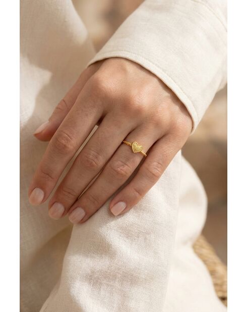 Bague en Acier Anne-Sophie dorée