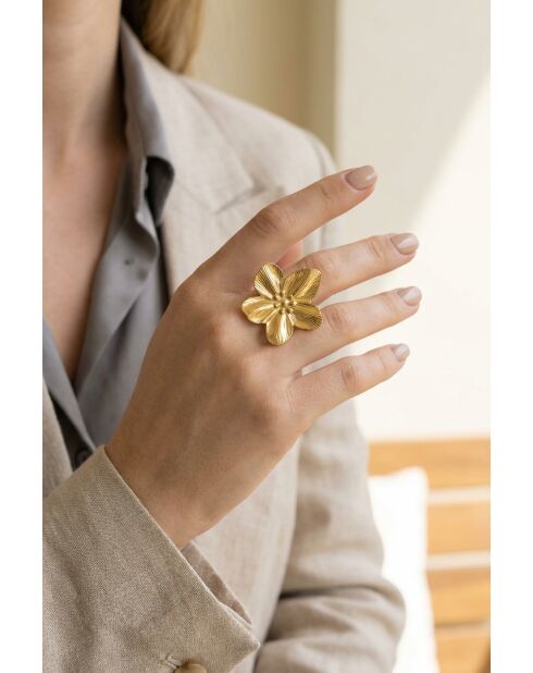 Bague en Acier Anaïs dorée