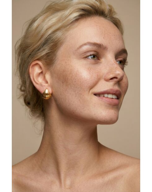 Boucles d'oreilles en Acier Sarah dorées
