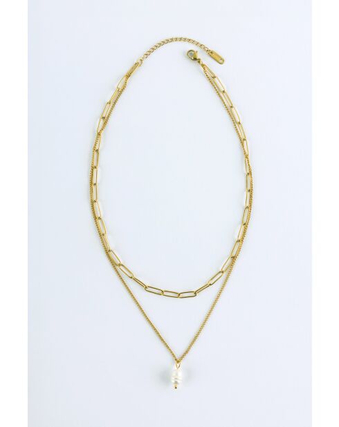 Collier en Acier Fanny doré