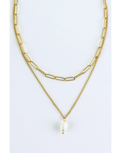 Collier en Acier Fanny doré
