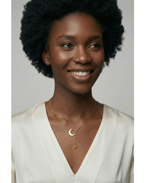Collier en Acier Marine doré