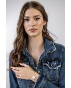 Bracelet en Acier, coquillage d'eau douce, zircon Wendy argenté