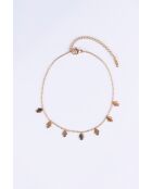 Bracelet de cheville en Acier Delphine doré