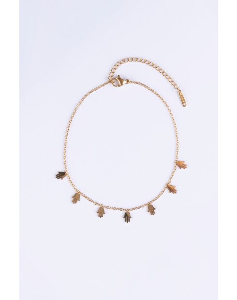 Bracelet de cheville en Acier Delphine doré