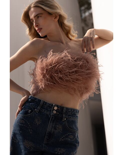 Jeans en coton Lara paisley