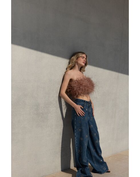 Jeans en coton Lara paisley