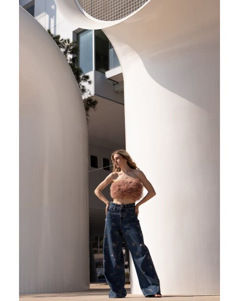 Jeans en coton Lara paisley
