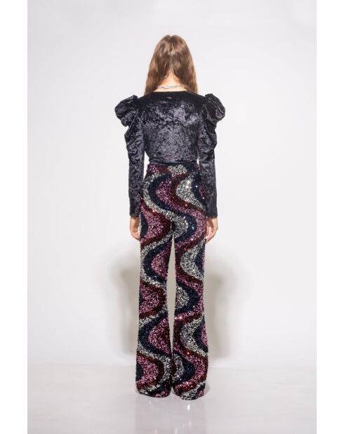 Pantalon Flo sequins violet